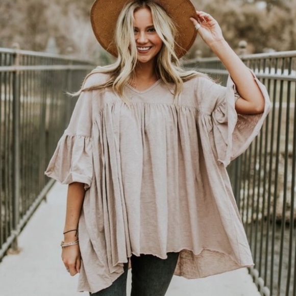 Roolee Tops - Augustine babydoll in sage